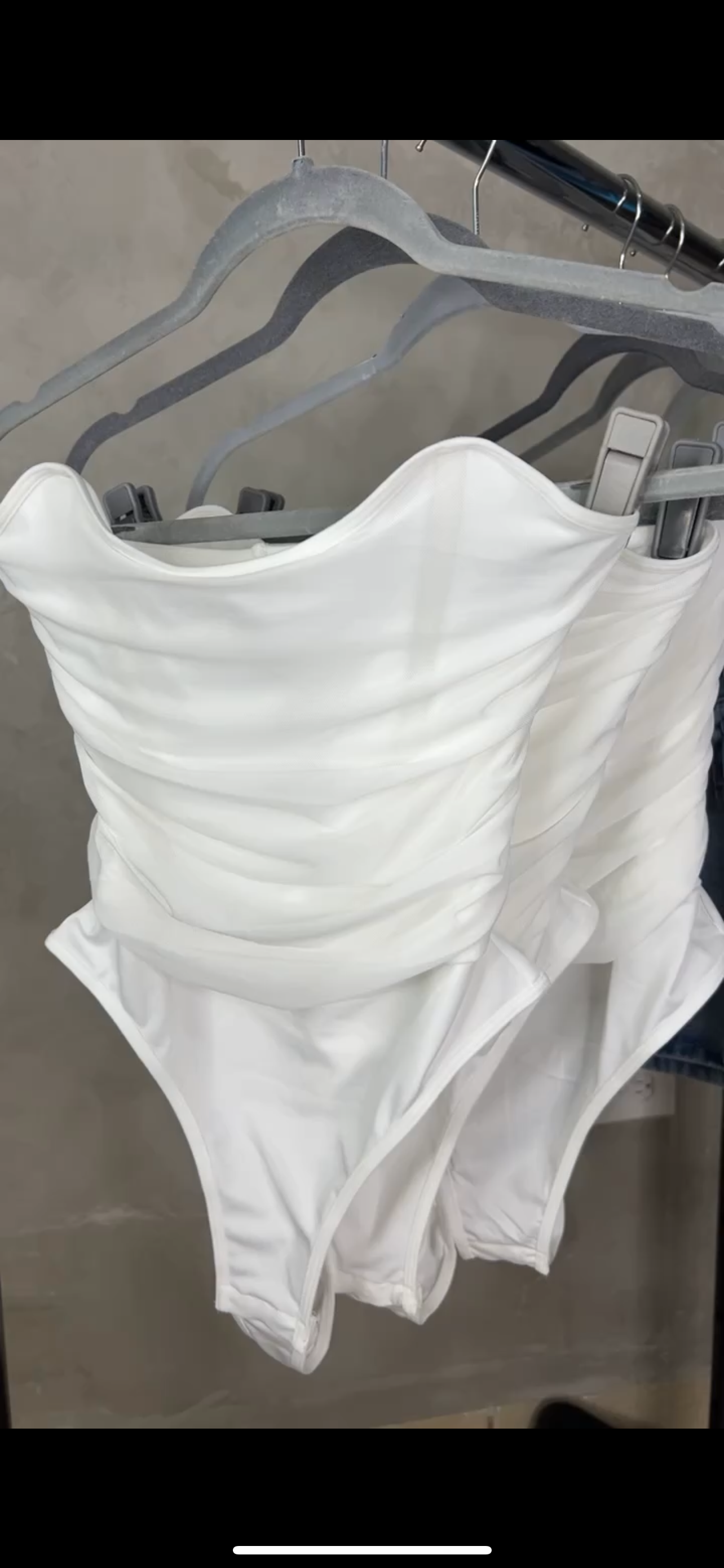 White Ruched Bodysuit