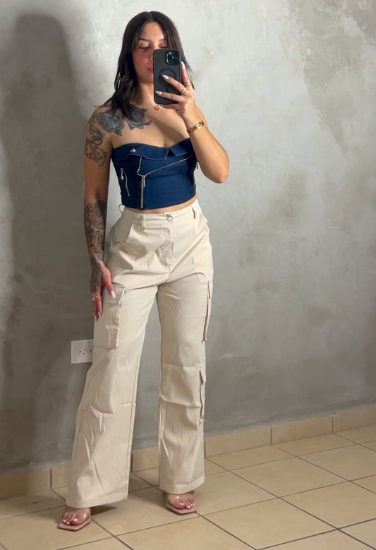 Denim Tube Top