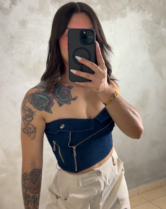 Denim Tube Top